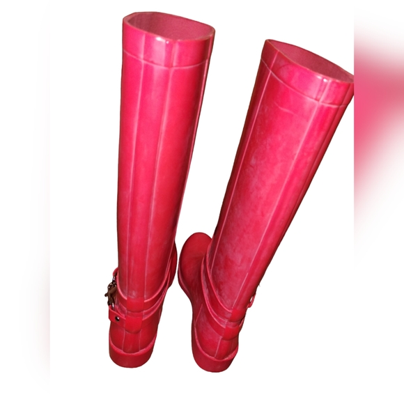 Women’s Tall Coral Coach Lori Rain Boots size 8 - Picture 10 of 11